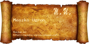 Meszko Ugron névjegykártya